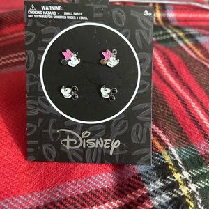 Disney Minnie and Mickey Earrings NWT